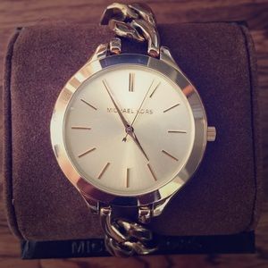 Gold Michael Kors braided watch